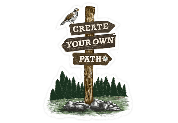 Create Your Own Path Crossroads Sticker